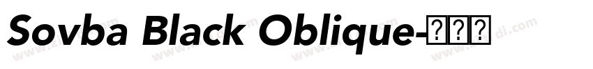 Sovba Black Oblique字体转换
